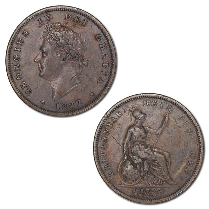 Great Britain 1827 George IV Penny