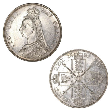 Great Britain 1887 Victoria Jubilee Silver Double Florin