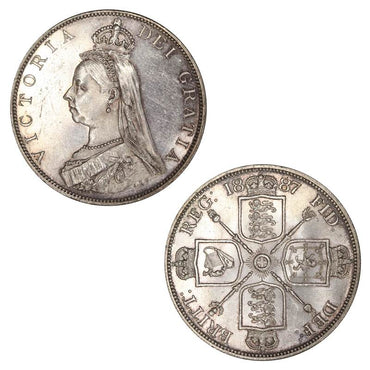 Great Britain 1887 Victoria Jubilee Silver Double Florin