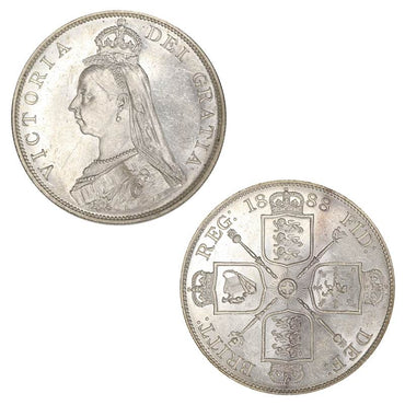 Great Britain 1888 Victoria Jubilee Silver Double Florin