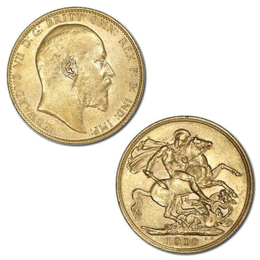Great Britain 1910 Edward VII Gold Sovereign VF