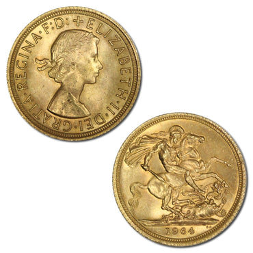 Great Britain 1964 Elizabeth II Gold Sovereign UNC
