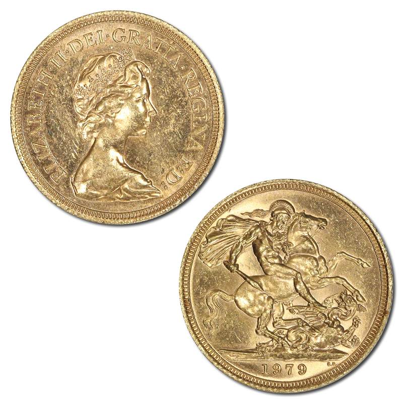 Great Britain 1979 Elizabeth II Gold Sovereign Lustrous UNC