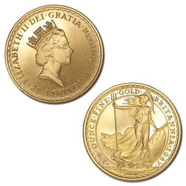 Great Britain 1987 Britannia Elizabeth II 1/4oz Gold