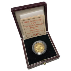 Great Britain 1989 Gold Proof Sovereign 500th Anniversary