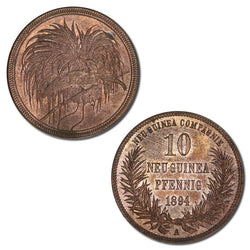 German New Guinea 1894A Bronze 10 Pfennig KM#3