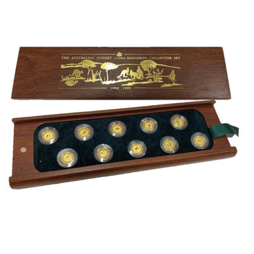 1990-1999 10 Coin Nugget Series 1/20oz Gold Set