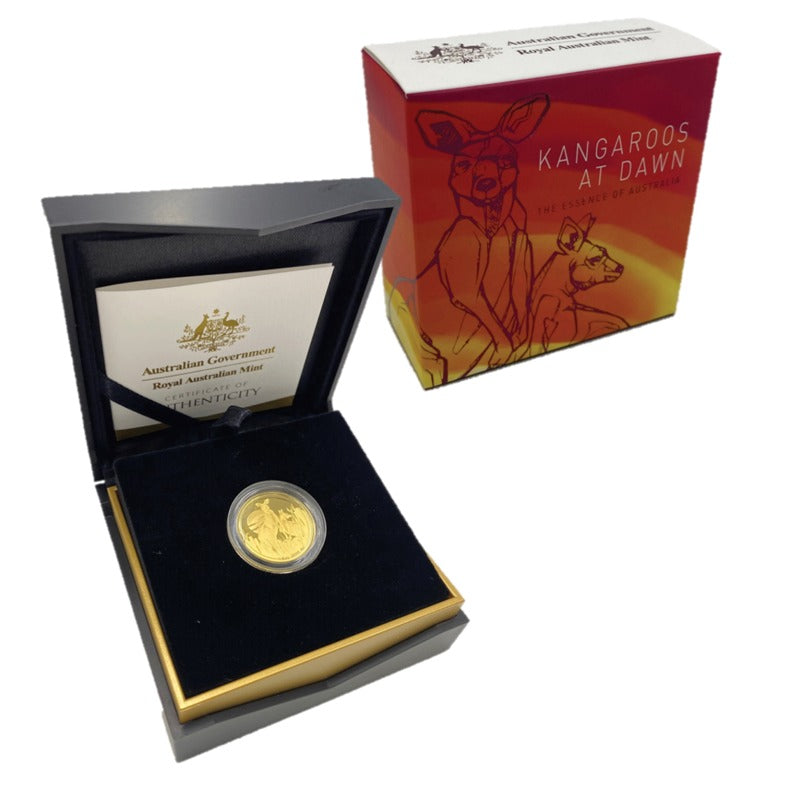 2020 $25 Kangaroos at dawn Gold proof coin