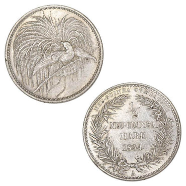 German New Guinea 1894A Silver 1/2 Mark