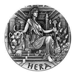 2015 Goddesses of Olympus – Hera 2oz Silver High Relief Antiqued Coin
