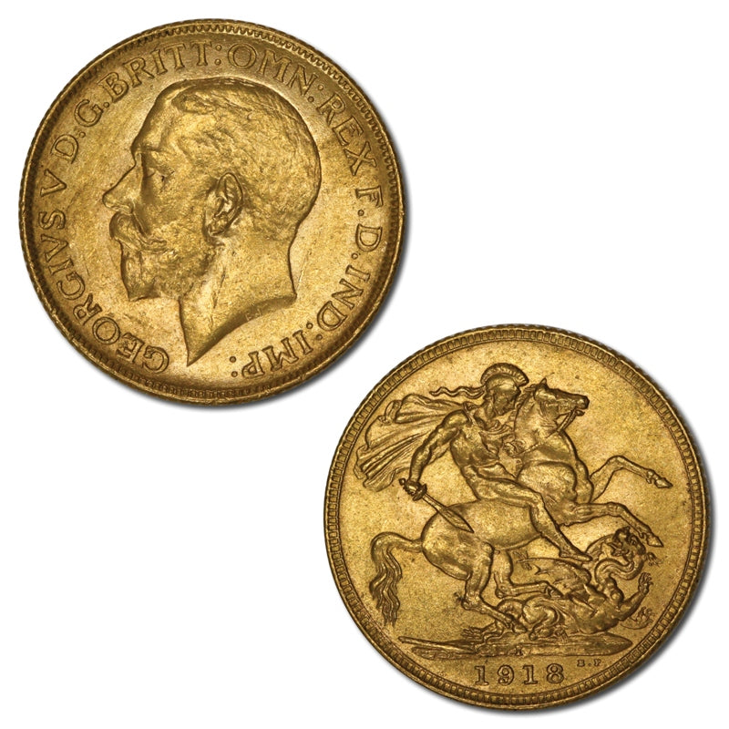 India 1918 I Bombay Mint Gold Sovereign
