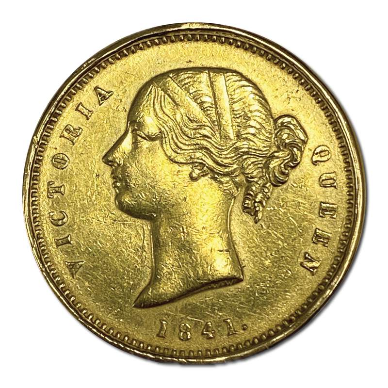 India - British East India Co. 1841 Queen Victoria Gold Mohur
