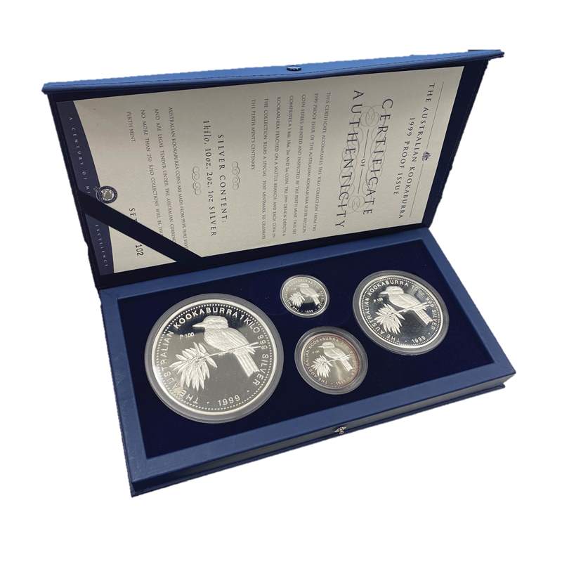 1999 Australian Silver Kookaburra 4 Coin Proof Set