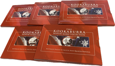 2000 Kookaburra 1oz Silver USA Privy Mark Set of 5
