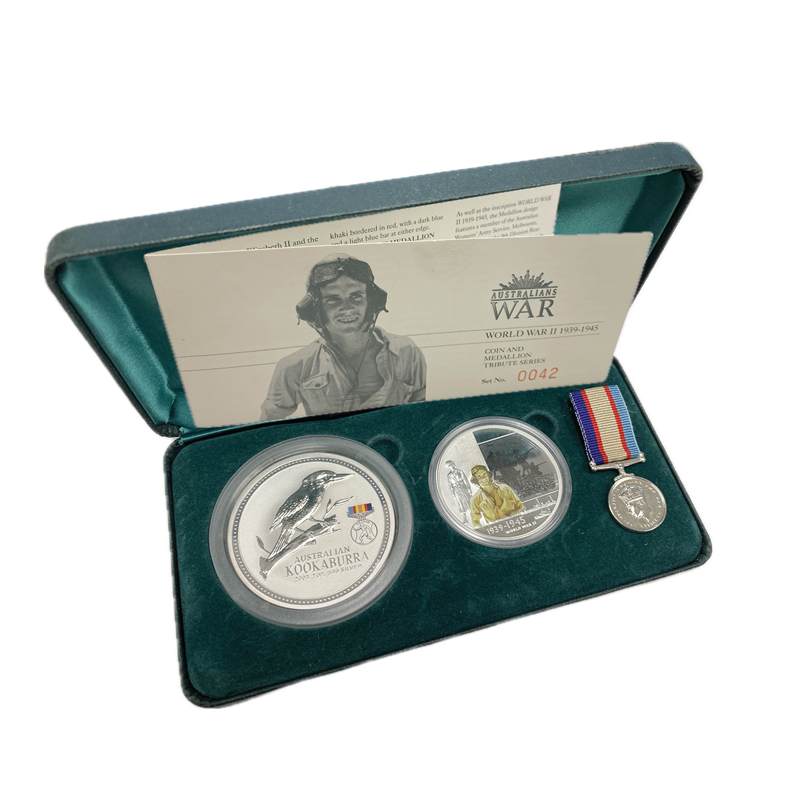 2003 Kookaburra 2oz Silver UNC - WWII Coin & Medallion Tribute Series