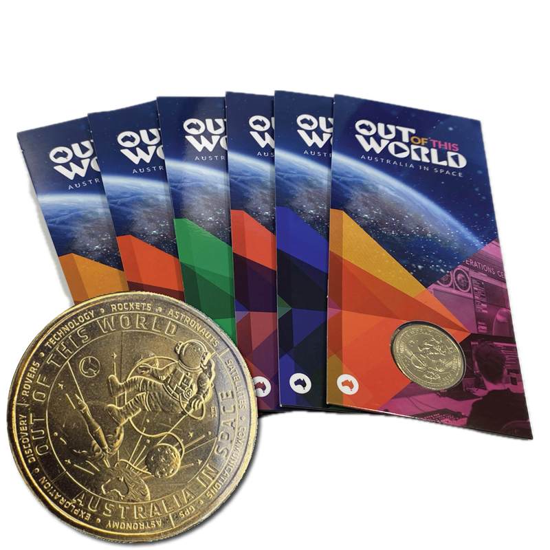 $1 2024 Out of this World Australia Map Counterstamp Set of 6