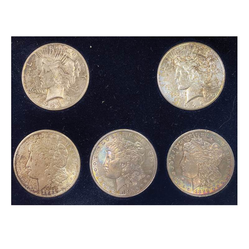 USA 1880 S,1882 S,1921 S,1922 , 1926 Silver Dollar Collector's Edition