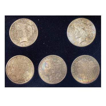 USA 1880 S,1882 S,1921 S,1922 , 1926 Silver Dollar Collector's Edition