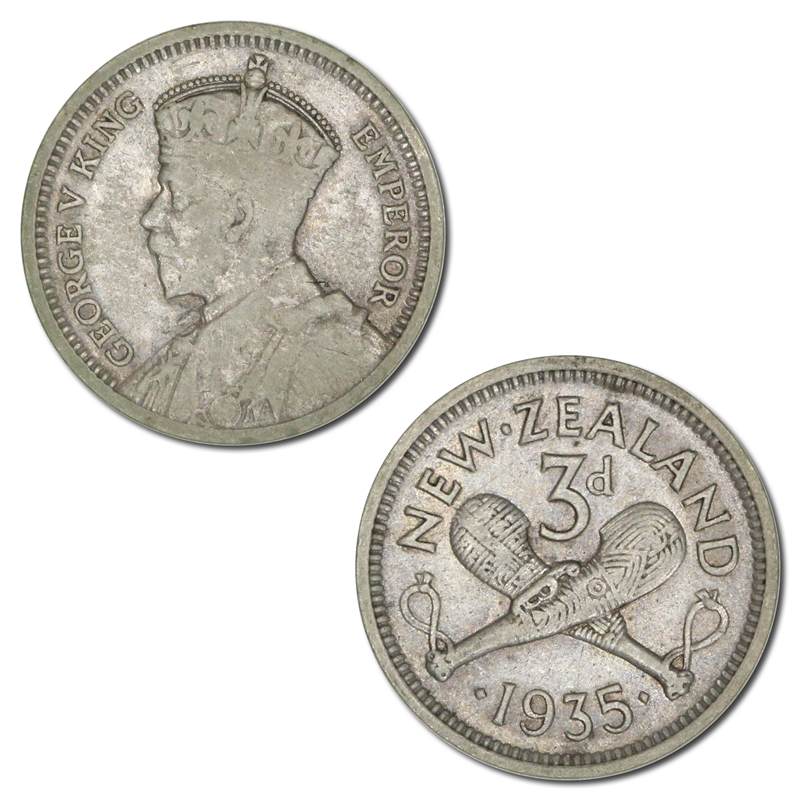 New Zealand 1935 Threepence Key Date