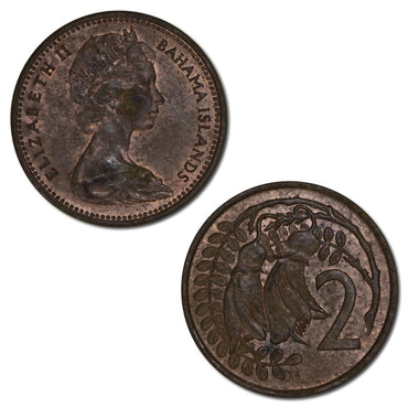 New Zealand/Bahamas (1967) N.D Mule 2 Cents Error