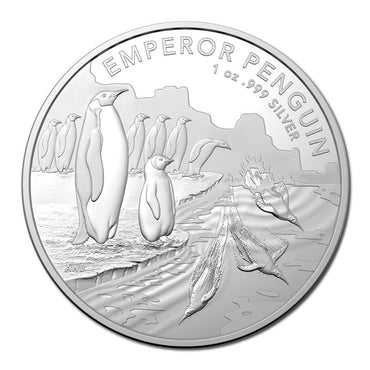 $1 2023 Australian Antarctic Territory - Emperor Penguin 1oz Silver UNC