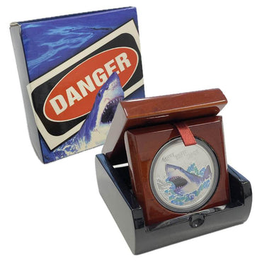2007 Great White Shark Deadly & Dangerous 1oz Proof