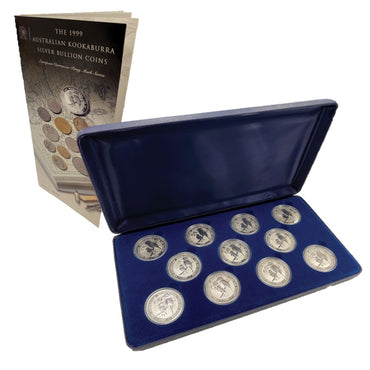 1999 Kookaburra $1 1oz European Privy Mark Silver Set