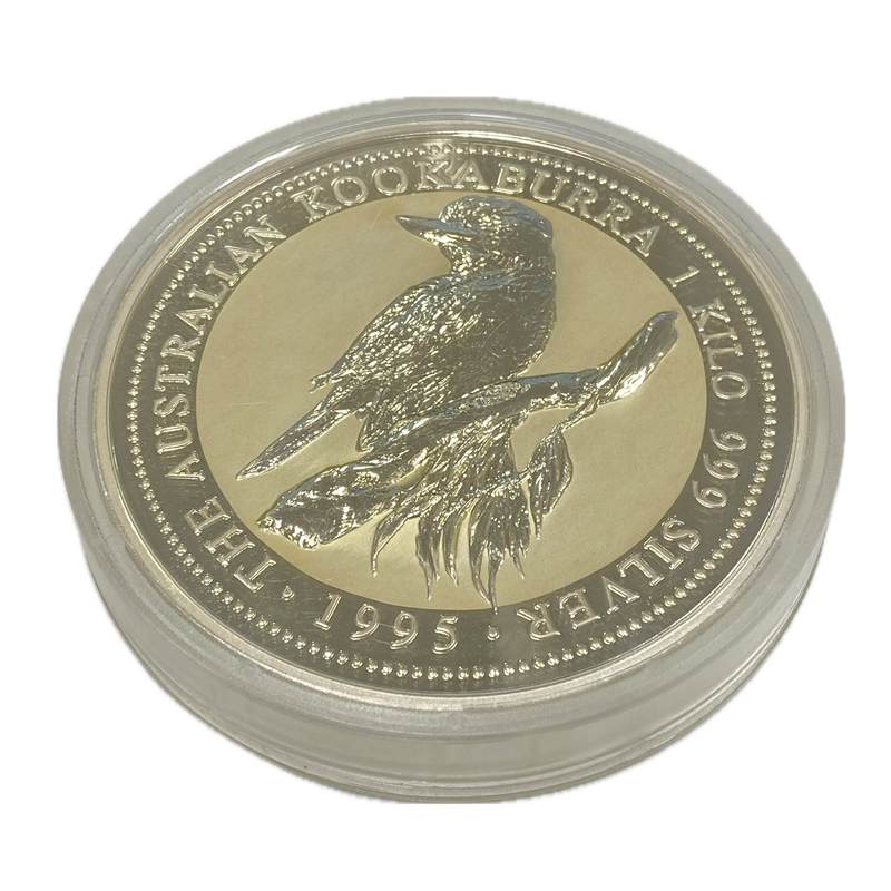 1995 Kookaburra 1 Kilo Silver UNC – M.R.Roberts - Wynyard Coin Centre
