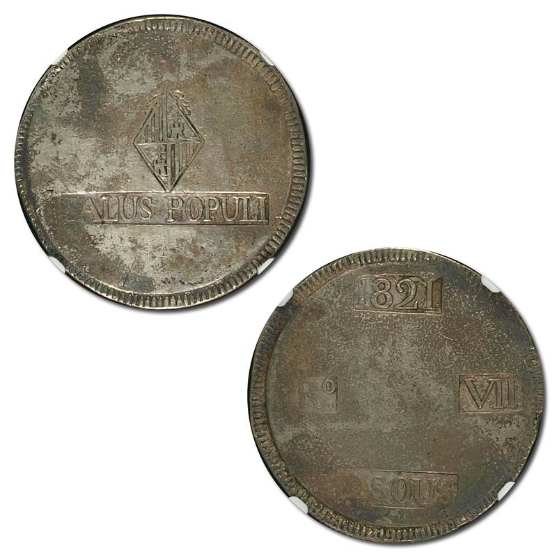 Spain, Mallorca 1821 Siege/Emergency 30 Sueldos