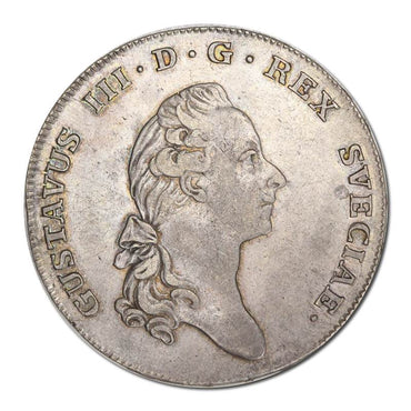 Sweden 1777 Gustav III Silver Riksdaler