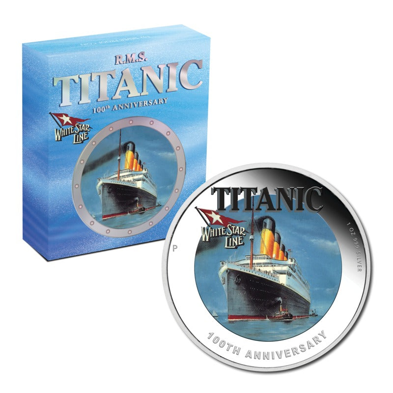 2012 $1 Titanic 100th Ann. 1oz Silver