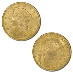 USA 1891 San Francisco Gold Double Eagle EF