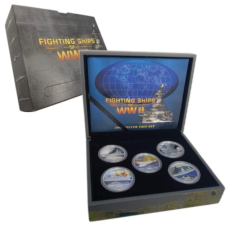 2007 Fighting ships of WW2 5 coin set