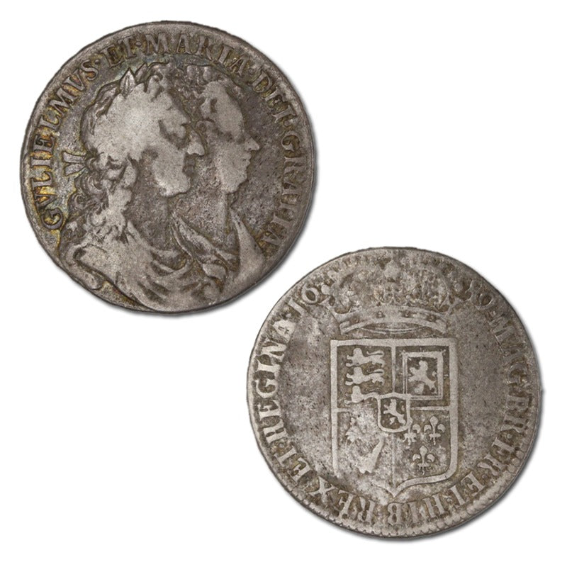 Great Britain 1689 William & Mary Silver Halfcrown