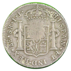 Great Britain (1804) $1 Counterstamp on Charles IIII 1795 IJ 8 Reales S.3766