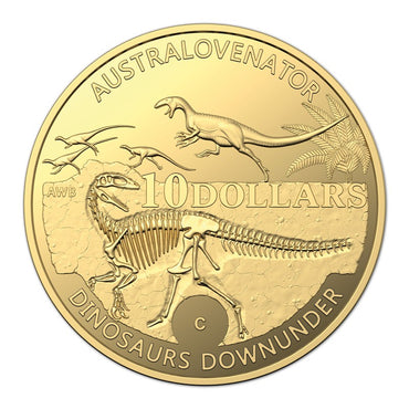 $10 2022 Dinosaurs Down Under Gold Proof