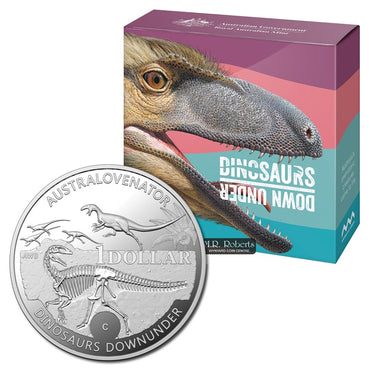 $1 2022 Dinosaurs Down Under Silver Proof