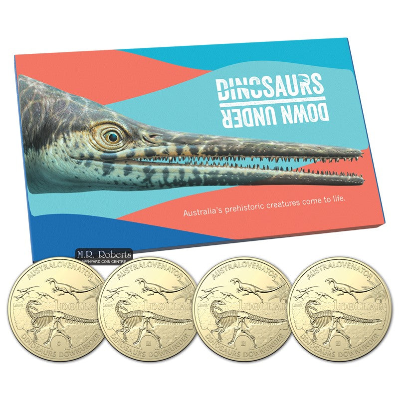 $1 2022 Dinosaurs Down Under 4 Coin UNC Set
