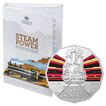 50c 2022 Australian Steam Trains - Queensland Rail A10 No.6 with Folder