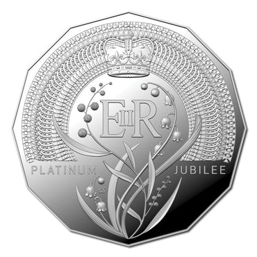 50c 2022 QEII Platinum Jubilee Silver Proof