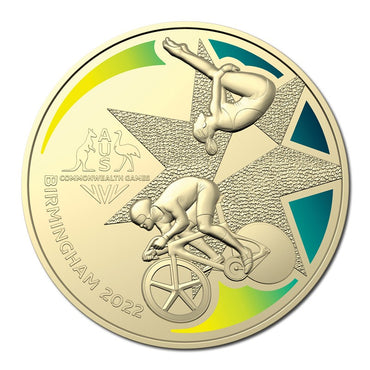 $1 2022 Australian Commonwealth Games Team Coloured UNC