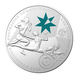 $1 2022 Australian Commonwealth Games Team Coloured Silver UNC