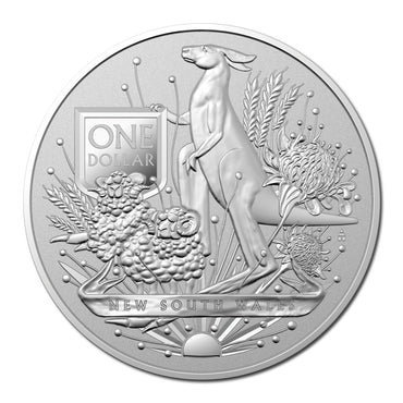 $1 2022 Coat of Arms - New South Wales 1oz Silver UNC