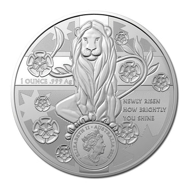 $1 2022 Coat of Arms - New South Wales 1oz Silver UNC