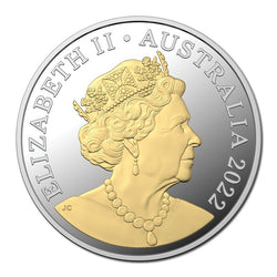 $1 2022 Country Women's Association Selectively Gold Plated Silver Proof
