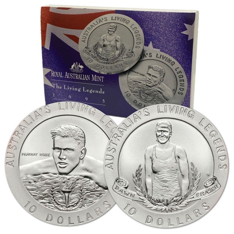 $10 1995 Olympic Heritage Series-Silver Pair UNC