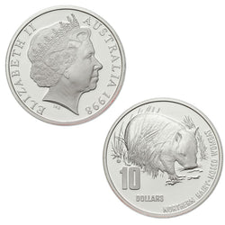 $10 1998 Wombat Silver Standard Proof