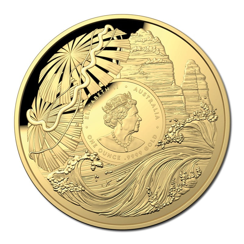 $100 2022 Beauty, Rich & Rare - Great Barrier Reef Domed Gold Proof
