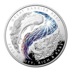 $5 2022 Beauty, Rich & Rare - Great Barrier Reef Domed Silver Proof