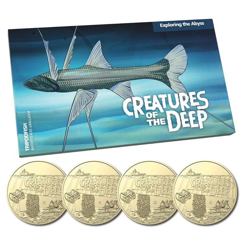 $1 2023 Creatures of the Deep 4 Coin UNC Set